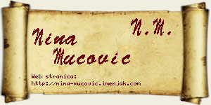 Nina Mucović vizit kartica